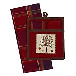 Fall Tree Pot Holder Gift Set w/ FREE Maple Leaf Cookie Cutter